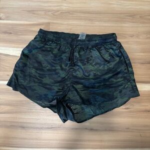 Good American Green Camo Shorts